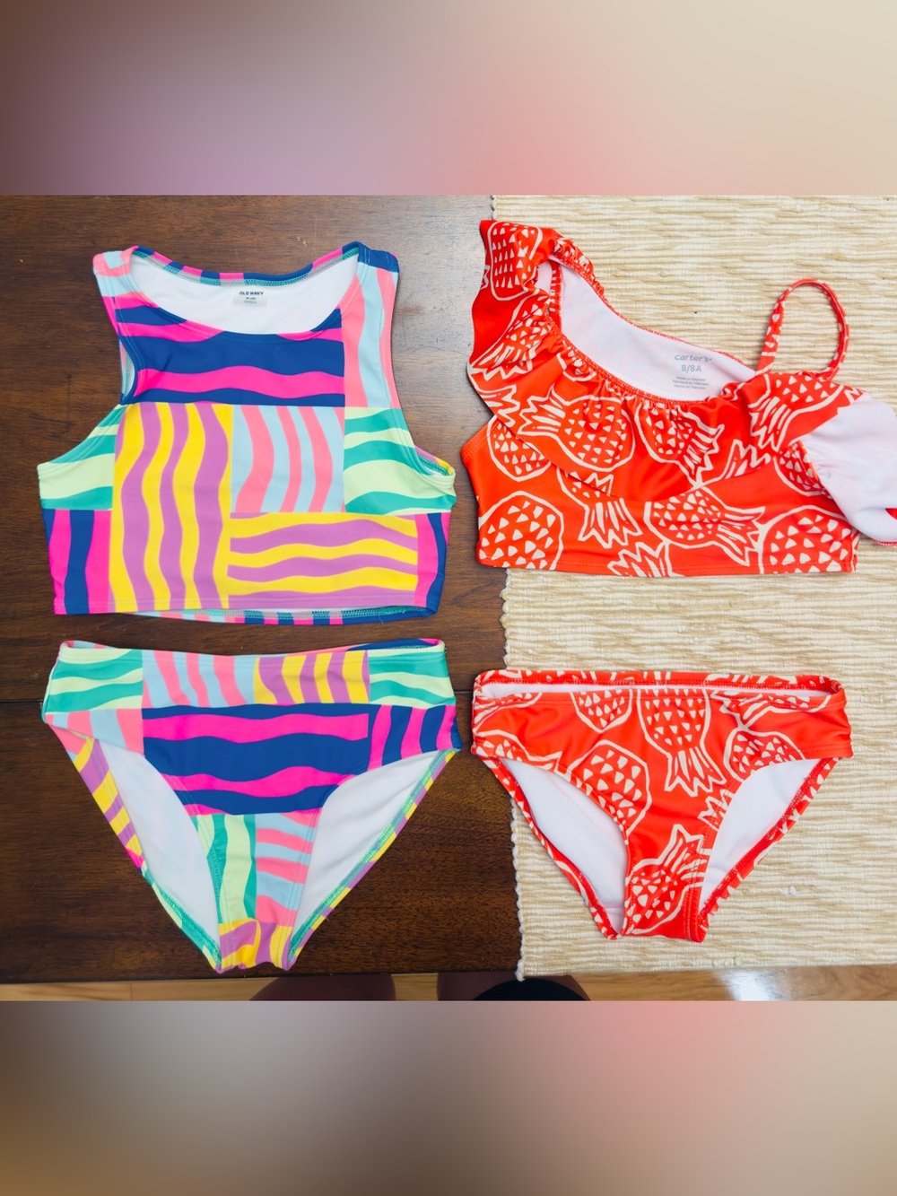 Girls old navy and carters bikinis